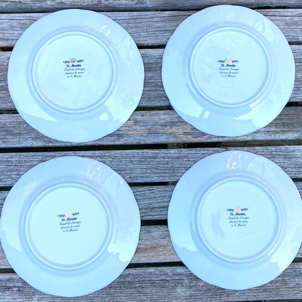 Dessert Salad Snack Plates - St. Martin Email de Limoges - France - Picture 2 of 8